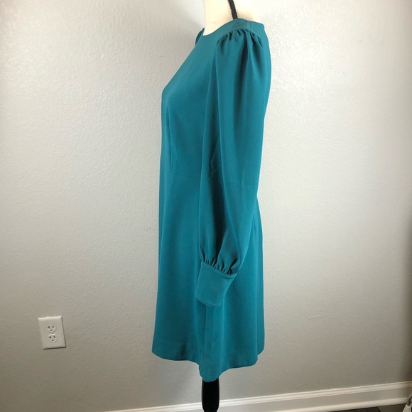 J. Crew Teal Long Sleeve Dress - Picture 5 of 13
